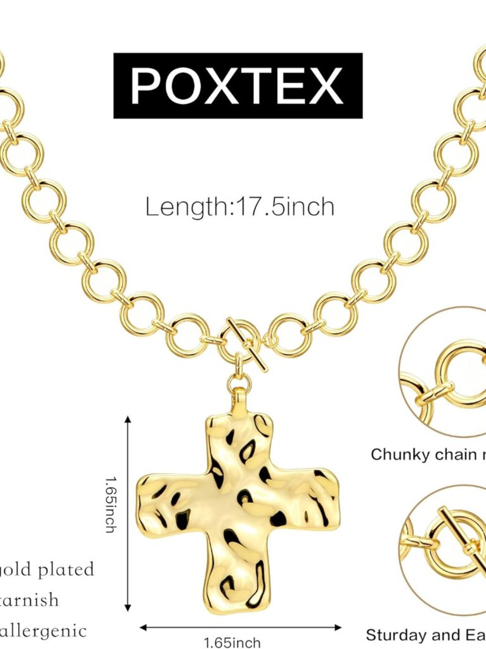Mothers Day Gifts for Mom Cross Necklace for Women Girls, Dainty 14K Gold Silver - Picture 5 of 7